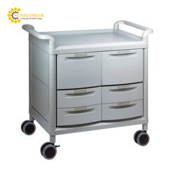 Xe đẩy hàng di động (6 ngăn kéo, nhựa ABS, 905 x 530 x 870mm) AS ONE 3-6501-02 MS24F