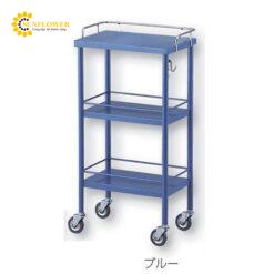 Xe đẩy hàng di động (có móc treo, màu xanh lam, thép không gỉ (SUS304), 450 x 300 x 850mm) AS ONE 0-1513-05 CM-B