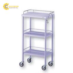Xe đẩy hàng di động (có móc treo, thép không gỉ (SUS304), 450 x 300 x 850mm) AS ONE 0-1513-02 CM-R