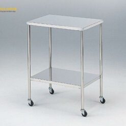 Xe đẩy hàng di động (thép không gỉ (SUS304), 600 x 400 x 800mm) AS ONE 0-901-01 500R