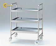 Xe đẩy hàng nặng (3 tầng, thép không gỉ (SUS304), 660 x 450 x 900mm) AS ONE 3-1100-01 SUS-3W3