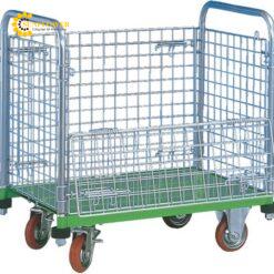 Xe đẩy hộp lưới 1 tầng (400kg, 900 x 600 x 882mm) Ishikawa seisakusho 629A