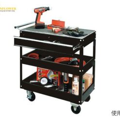 Xe đựng dụng cụ có ngăn kéo (màu đen, thép, chịu tải 100kg, 850 x 382 x 850mm) AS ONE 3-044-02